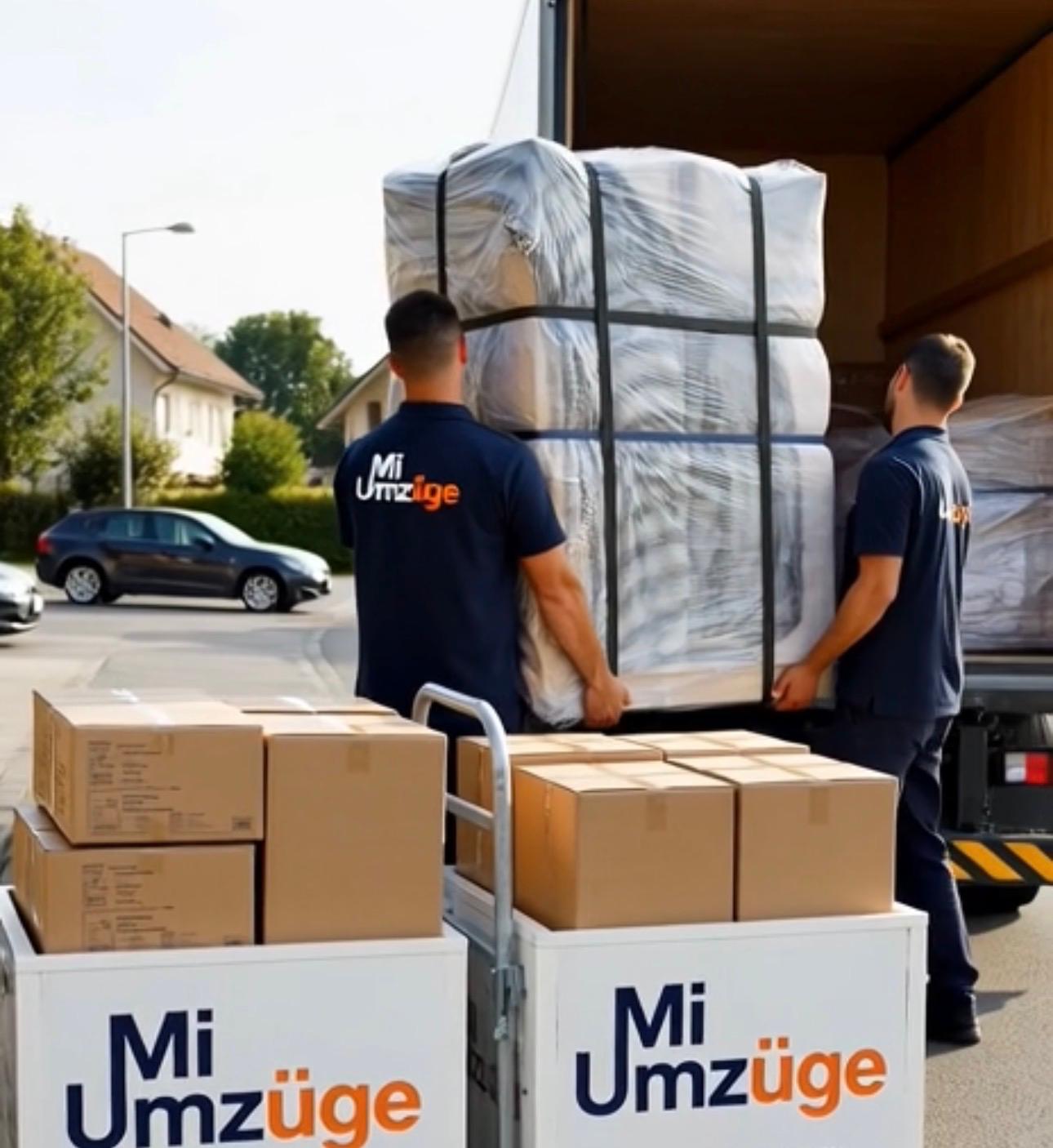 Team von Mi Umzüge beim Tragen von Möbeln